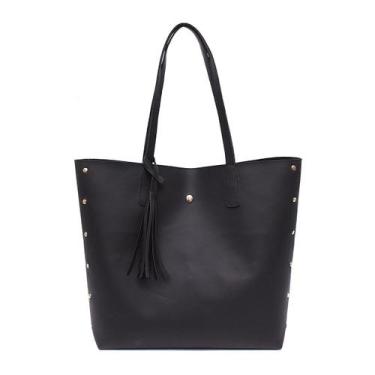 Imagem de Bolsa Feminina Grande Sacola Espaçosa Compacta Alça de Ombro Transvers