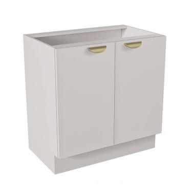 Imagem de Balcão 2 Portas 80cm sem Tampo Arizona Cabecasa Madeiramadeira Branco/Champanhe