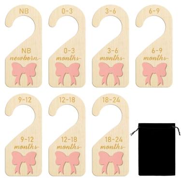 Imagem de Divisórias de armário para bebês R HORSE 3D Pink Bow Wood 0-24 meses