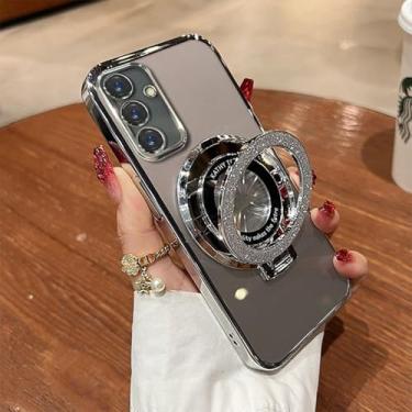 Imagem de Capa de suporte com glitter TPU ultrafina para Samsung A55 A54 A53 A25 A15 A35 A32 A52 A22 A24 A12 A14 A13 A52S, prata D, para A32 4G