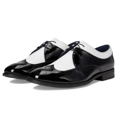 Imagem de STACY ADAMS Sapato Oxford masculino Dayton II Wing Tip com cadarço, Preto e branco, 43