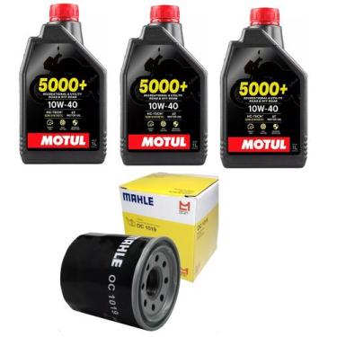 Imagem de KIT TROCA ÓLEO MT03 MT07 MT09 R3 MOTUL 5000+ JASO MA2 10W-40 4T 1L sem