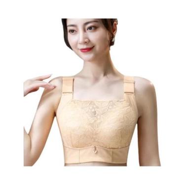 Imagem de Sutiã Push Up de Renda Sexy - Sem Costura, Decote em V e Bojo Completo