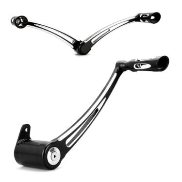 Imagem de TOPRAMETAL CNC Softail Fatboy Braço de freio e alavanca de câmbio de calcanhar para Harley Heritage Softail Fat Boy FLSTF (2000-2017), Deluxe FLSTN (2005-2017) e Cross Bones FLSTSB (2008-2009)