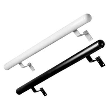 Imagem de Tubo Corrimão 1,00 Metro Em Alumínio Redondo Para Escada Parede(Preto)