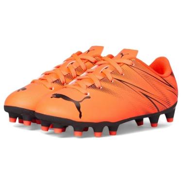 Imagem de PUMA Tênis infantil unissex Attacanto Firm Artificial Ground (bebê/criança pequena), Vermelho brilhante/preto PUMA, 12.5 Little Kid