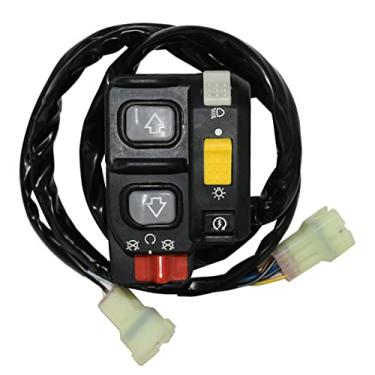 Imagem de Interruptor de mudança elétrico do guidão esquerdo Cylinamn adequado para Honda Foreman 450 TRX450 TRX 450 TRX450FE 4x4 ES 2002-2004 para Honda Foreman 450 TRX450ES 4x4 ES 1998-2001 Interruptor de