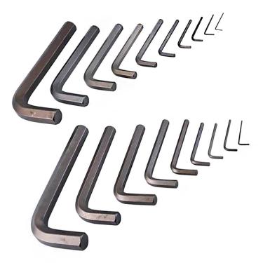 Imagem de Jogo de Chaves Allen Hexagonais Curta Tipo L 19 Peças 1/16`` a 1`` - Gedore 012157