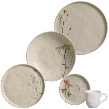 Imagem de Aparelho de Jantar 30 peças Cerâmica Stoneware Bio Campestre Porto Brasil