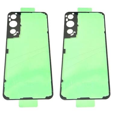 Imagem de 2 peças - Tampa traseira da porta da bateria cola adesiva dupla face fita traseira substituição para Samsung Galaxy S22 5G SM-S901U S901 adesivo de capa traseira