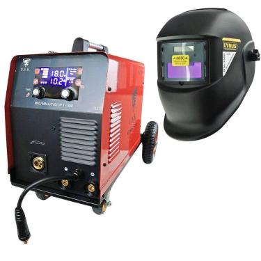 Imagem de Máquina Solda Multiprocessos MIG TIG 160A USK Máscara Solda de Escurecimento Automático LYNUS