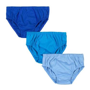 Imagem de Kit 3 Cuecas Slip Infantil Cores Sortidas para Meninos - Volle Fashion