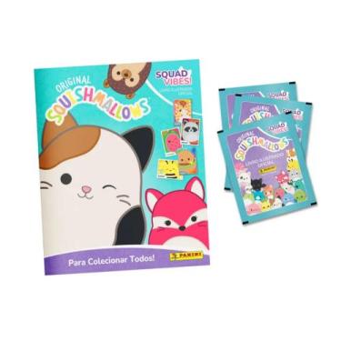 Imagem de Album De Figurinha Capa Mole Squishmallows, Panini + 30 Envelopes