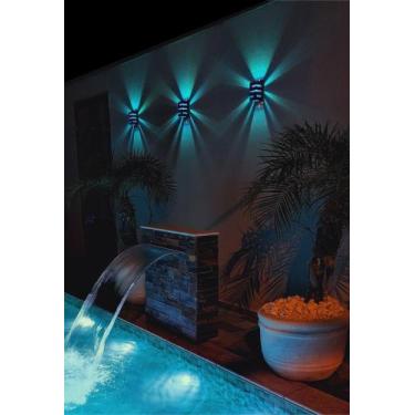 Imagem de Kit com 3 Arandela de Parede + Lente Colorida Com Lâmpada Led - Metais