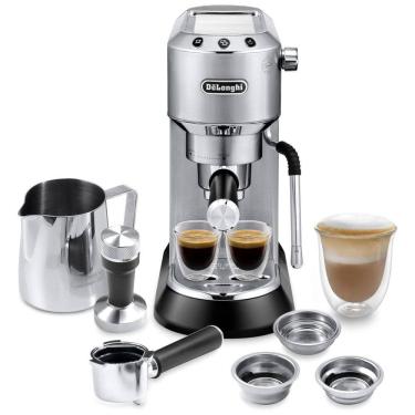 Imagem de Máquina de Café Expresso, 1 Litro,  em Metal, 110V 1300W, De Longhi Dedica Arte EC885M, Prata