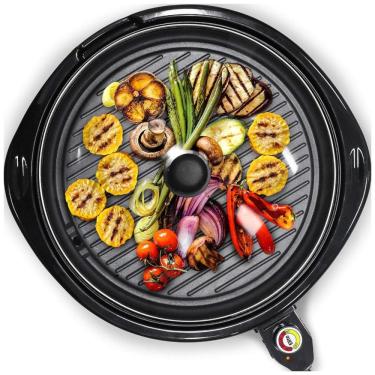 Imagem de Churrasqueira Elétrica Grill com 4 Níveis de Temperatura, 1300W, 110v, ELITE GOURMET EMG 980B, Preto