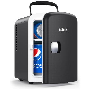 Imagem de Mini Geladeira, Portátil AC, DC, 4L 6 Latas, 12V, ASTROAI, Preto