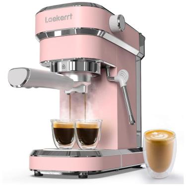 Imagem de Máquina de Café Expresso com Bocal de Leite, 110V, Laekerrt CMEP01, Rosa