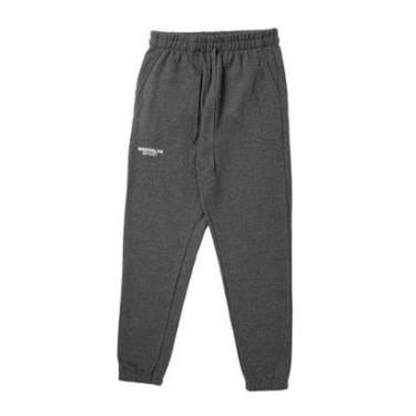 Imagem de Calça Masculina Desayner Moletom Básica Cinza Escuro-Masculino