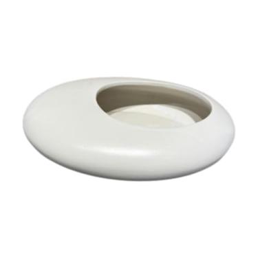 Imagem de WeiLaiKeQi Presentamento floral de vaso de flor da flor de flor de cerâmica, enfeite de recipiente de planta de mesa para o quarto da sala de estar em casa, Branco Pequeno