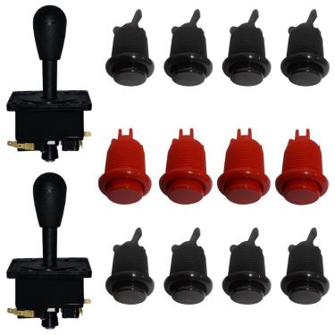 Imagem de Kit Arcade Fliperama Com 20 Botões E 2 Comandos Electromatic