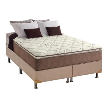 Imagem de Conjunto Box Queen: Colchão Anatômico Anjos D28/AG65 Star + Base crc Suede Clean(158x198)