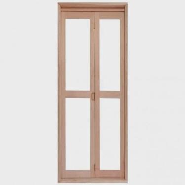 Imagem de Porta de Madeira Camarão 213x84cm com Marco e Batente 14cm ewk P25 Rondosul