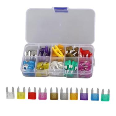 Imagem de Liga de Fusível de Lâmina Padrão do Carro Mini Liga de Zinco 2a 3a 5a 7.5a 10a 15a 20a 25a 30a 35a Armazenamento de Caixa de Proteção de Equipamentos Elétricos