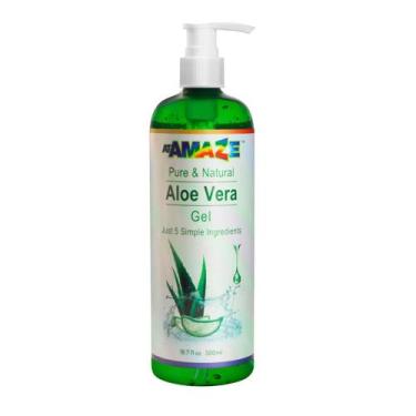 Imagem de Gel de Aloe Vera ATAMAZE 500ml Hidratante para cabelo e pele 100% puro