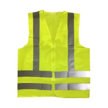 Imagem de Colete Sinalizador Faixa Refletiva Segurança Do Trabalho Epi Proteçao Obra Estrada Avenida Rodovia Construçao Civil