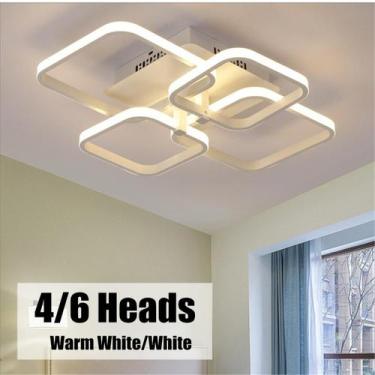 Imagem de Luminária de Teto LED Moderna com 4 Cabeças - Alumínio, 220V