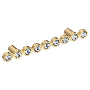 Imagem de Puxador Cristal - IL 4415 - Dourado - 128MM - ITALY LINE