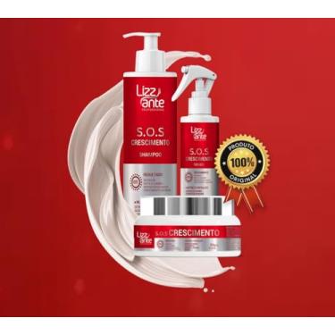 Imagem de Crescimento Kit Capilar Profissional, Shampoo, Tônico e Máscara de Tratamento, 3 Peças