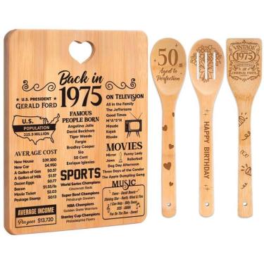 Imagem de Tábua de cortar Apjielop: presentes de aniversário de 50 anos para ela, ele, 1975