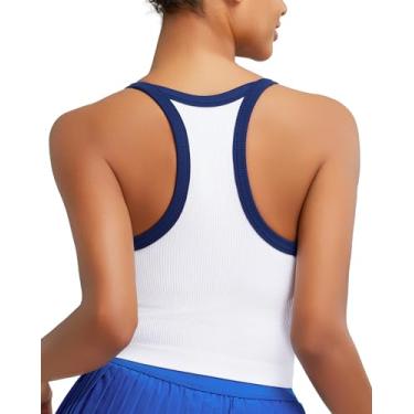 Imagem de RUNNING GIRL Sutiãs esportivos femininos de alto suporte longline sutiã esportivo de alto impacto para treino regata de ioga com sutiãs embutidos