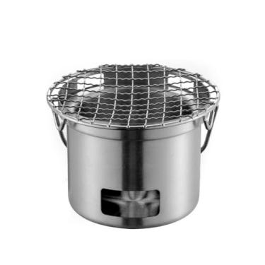 Imagem de Fogão de acampamento portátil de aço inoxidável para piquenique, churrasco, mini fogão para mochila e caminhada (fogão prata)