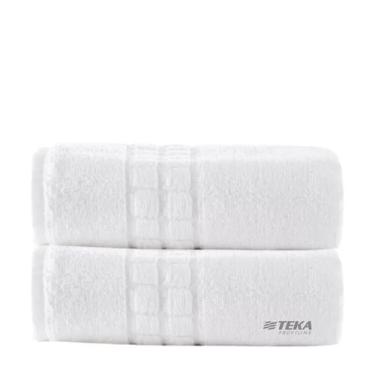 Imagem de Kit 2 Toalhas Banhão Hotel Profiline Branca 150x75cm Teka 500g/m²