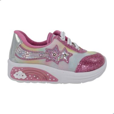 Imagem de Tênis Feminino Bebê Molekinha Rosa Multi Color