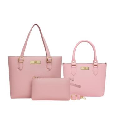 Imagem de Kit 4 Peças 3Bolsas Bag Feminina Carteira Tendência Willibags (Rosa)