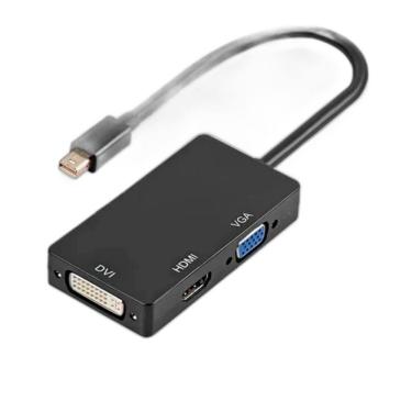 Imagem de Cabo Adaptador Conversor Mini Dp Para Hdmi + Dvi + Vga