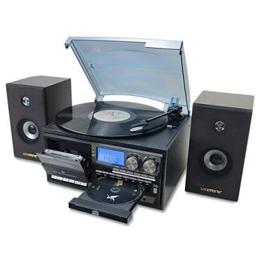 Imagem de Toca-discos de vinil LoopTone 10 em 1 Bluetooth de 3 velocidades preto