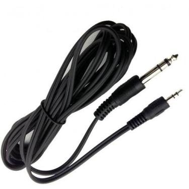 Imagem de Cabo Audio Auxiliar P2 X P10 Stereo 2 Metros Cor Preto MXT