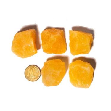Imagem de 05 Calcita Mexicana Pedra Natural Média 35mm 125 a 250g - CristaisdeCu