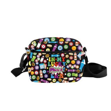 Imagem de TOBGBE Bolsa Gambler In My Lucky Era, bolsa tiracolo para amantes de jogos de cassino, presente para jogadores de apostas, alça ajustável, alça transversal, Lucky B-ngo Era Preto H Cb, Tendência