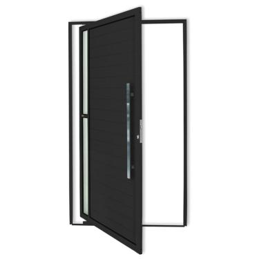 Imagem de Porta Pivotante Lambril Visione Com Puxador Super 210cm X 120cm Brimak Preto