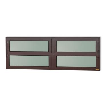 Imagem de Janela De Aluminio Basculante 2 Seções Elite Vidro Boreal 40cm X 200cm Brimak Corten
