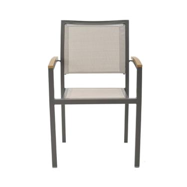 Imagem de Cadeira Alumínio Maragogi Rivatti Marrom/bege