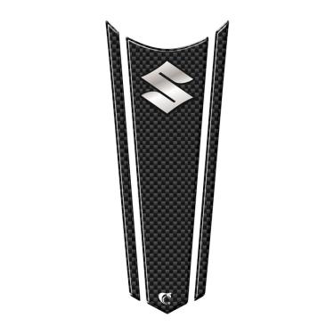 Imagem de Adesivo Faixa Gravata Resinado Tanque Moto Carbono Suzuki Carbono