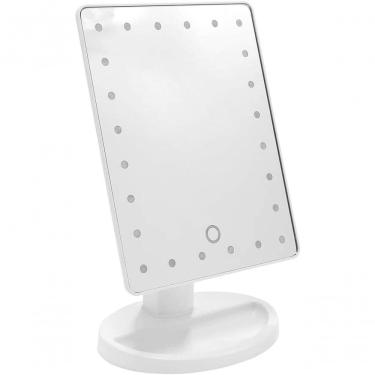 Imagem de Espelho De Led Para Maquiagem Portatil Retangular Branco
