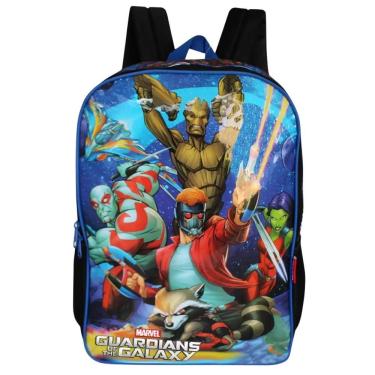 Imagem de Mochila Costas Infantil Escolar Menino Guardiões Da Galáxia Groot Azul